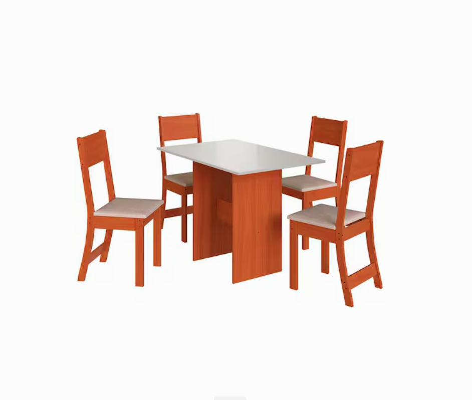 Conjunto de Mesa Karla 4 cadeiras