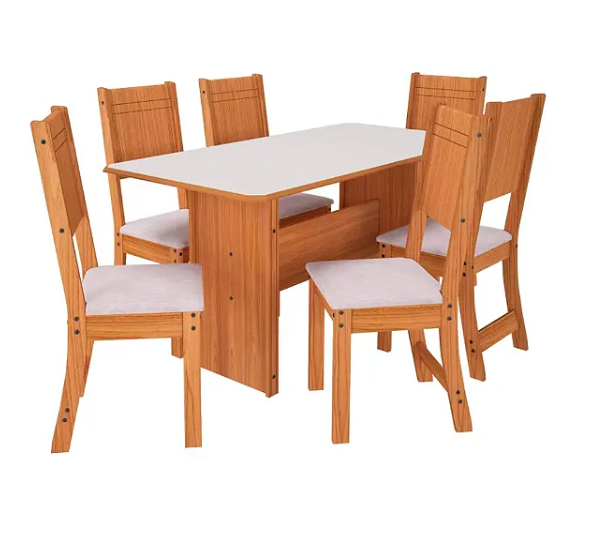 Conjunto de Mesa Karla 6 cadeiras